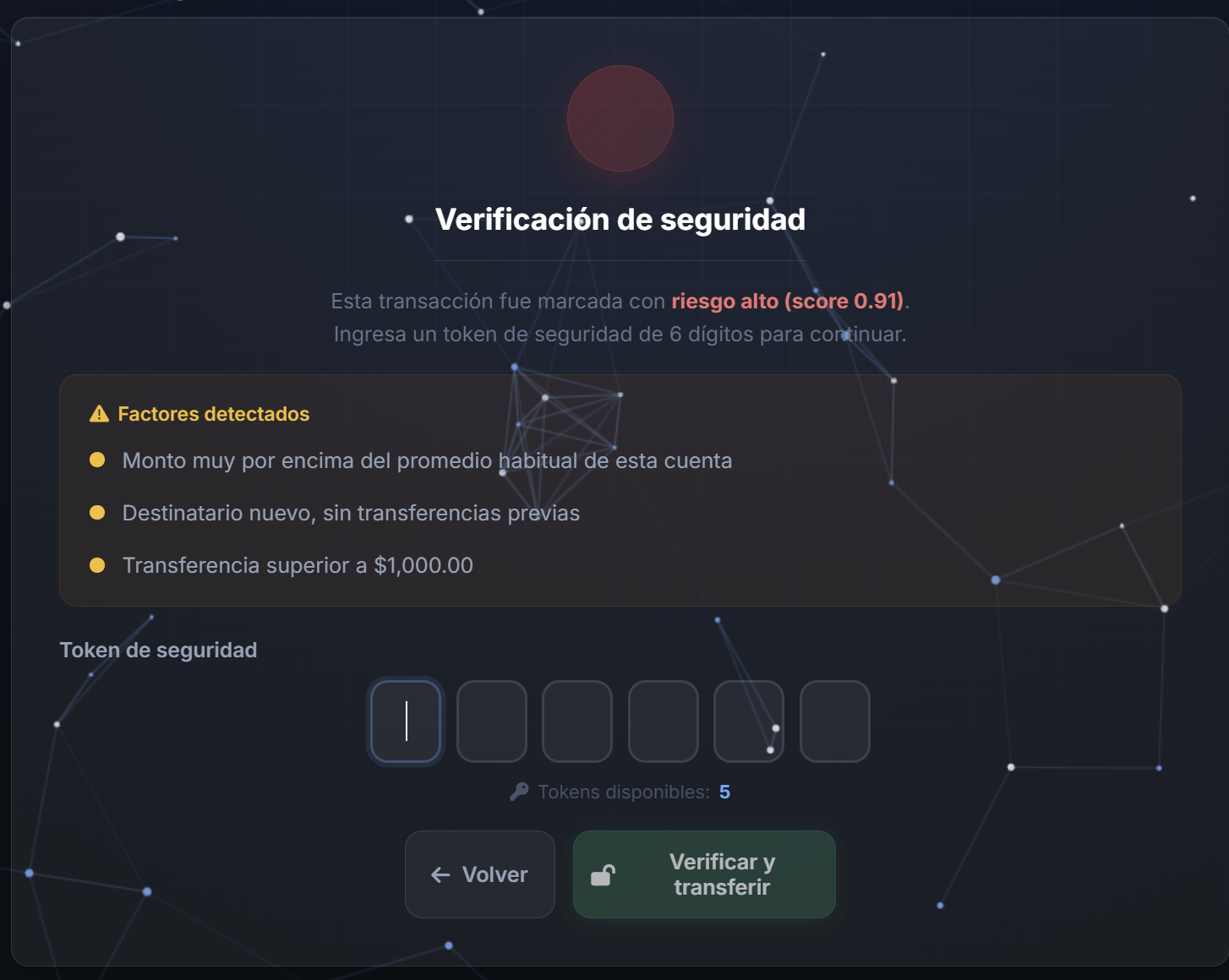 Scoring ML y bloqueo preventivo con MFA